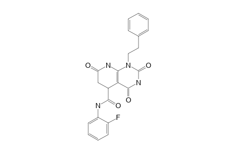 N-(2-Fluorophenyl)-2,4,7-trioxo-1-(2-phenylethyl)-1,2,3,4,5,6,7,8-octahydropyrido[2,3-d]pyrimidine-5-carboxamide