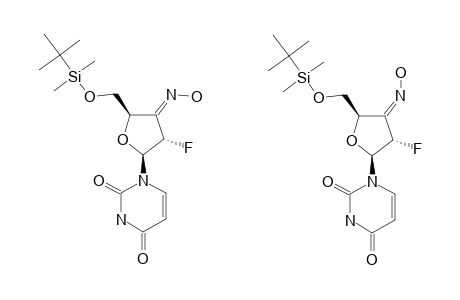 1-[(E)/(Z)-2',3'-DIDEOXY-2'-FLUORO-3'-(HYDROXYIMINO)-5'-O-TERT.-BUTYLDIMETHYLSILYL-BETA-D-ERYTHRO-PENTOFURANOSYL]-URACIL