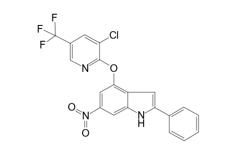 4-[3-chloranyl-5-(trifluoromethyl)pyridin-2-yl]oxy-6-nitro-2-phenyl-1H-indole