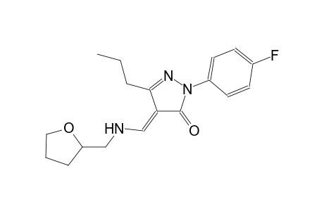 3H-pyrazol-3-one, 2-(4-fluorophenyl)-2,4-dihydro-5-propyl-4-[[[(tetrahydro-2-furanyl)methyl]amino]methylene]-, (4E)-