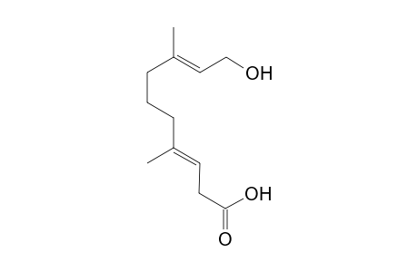 10-Hydroxy-4,8-dimethyldeca-3(E),8(E)-dienoic Acid