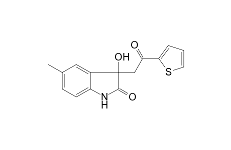 3-Hydroxy-5-methyl-3-[2-oxo-2-(2-thienyl)ethyl]-1,3-dihydro-2H-indol-2-one