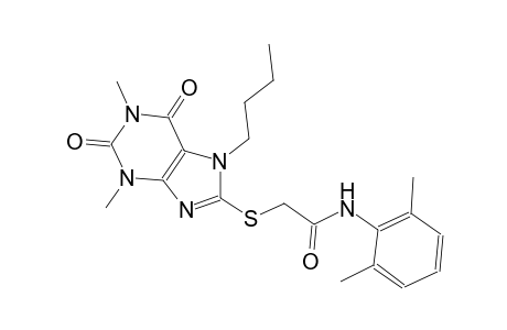 2-[(7-butyl-1,3-dimethyl-2,6-dioxo-2,3,6,7-tetrahydro-1H-purin-8-yl)sulfanyl]-N-(2,6-dimethylphenyl)acetamide