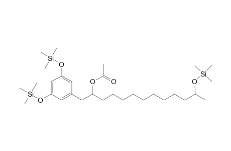 5-(2-Acetoxy-12-hydroxytridecyl)-1,3-benzenediol, 3tms derivative