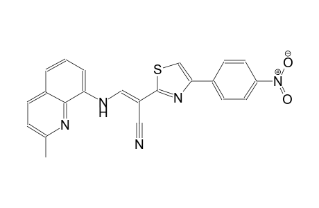 (2E)-3-[(2-methyl-8-quinolinyl)amino]-2-[4-(4-nitrophenyl)-1,3-thiazol-2-yl]-2-propenenitrile