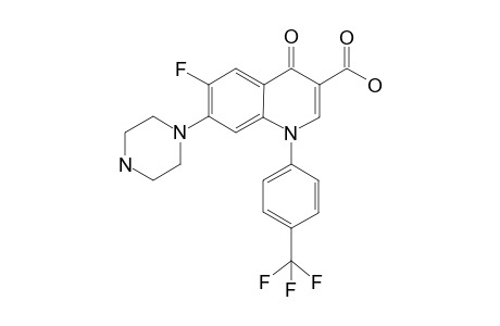 1-[p-(Trifluoromethyl)phenyl]-7-(piperazin-1'-yl)-3-(hydroxycarnonyl)-6-fluoro-1,4-dihydro-4-quinolone