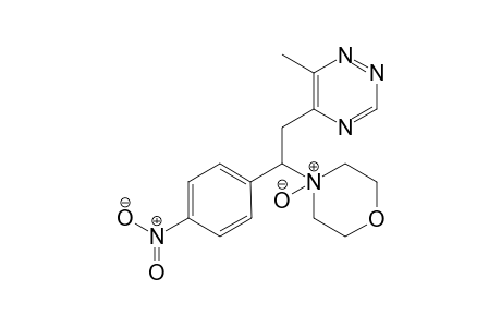 4-[2-(6-methyl-1,2,4-triazin-5-yl)-1-(4-nitrophenyl)ethyl]-4-oxidanidyl-morpholin-4-ium