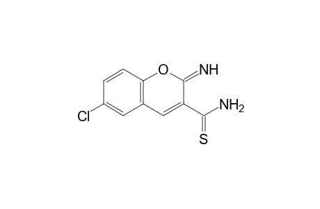 2H-Benzopyran-3-thiocarboxamide, 6-chloro-2-imino-