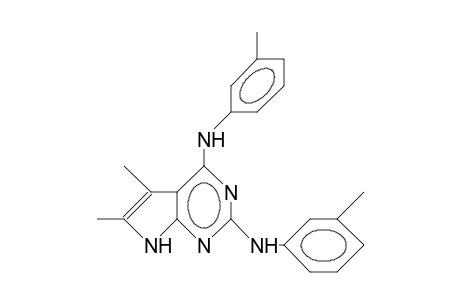 2,4-Bis(3-tolylamino)-5,6-dimethyl-7H-pyrrolo(2,3-D)pyrimidine