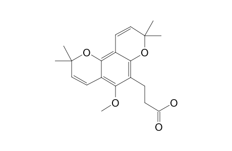 2H,8H-Benzo[1,2-b:3,4-b']dipyran-6-propanoic acid, 5-methoxy-2,2,8,8-tetramethyl-