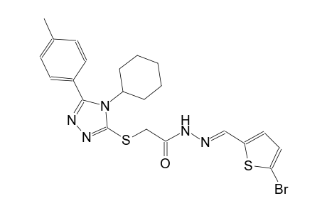 N'-[(E)-(5-bromo-2-thienyl)methylidene]-2-{[4-cyclohexyl-5-(4-methylphenyl)-4H-1,2,4-triazol-3-yl]sulfanyl}acetohydrazide