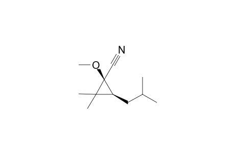 cis- and trans-2,2-Dimethyl-3-(2-methyl-1-propyl)-1-methoxycyclopropane-1-carbonitrile