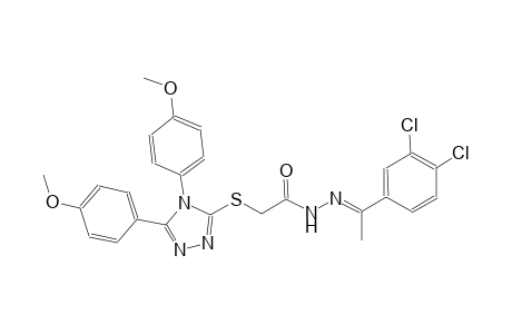 2-{[4,5-bis(4-methoxyphenyl)-4H-1,2,4-triazol-3-yl]sulfanyl}-N'-[(E)-1-(3,4-dichlorophenyl)ethylidene]acetohydrazide