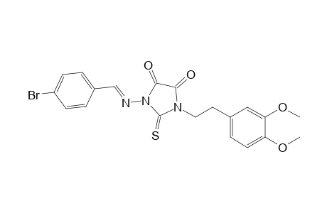 1-{[1-(4-Bromo-phenyl)-meth-(E)-ylidene]-amino}-3-[2-(3,4-dimethoxy-phenyl)-ethyl]-2-thioxo-imidazolidine-4,5-dione