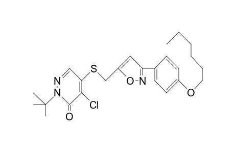 3(2H)-Pyridazinone, 4-chloro-2-(1,1-dimethylethyl)-5-[[[3-[4-(hexyloxy)phenyl]-5-isoxazolyl]methyl]thio]-