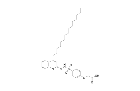 (p-sulfophenoxy)acetic acid, p-[(1-methyl-4-pentadecyl-2(1H)-quinolylidene)hydrazide]
