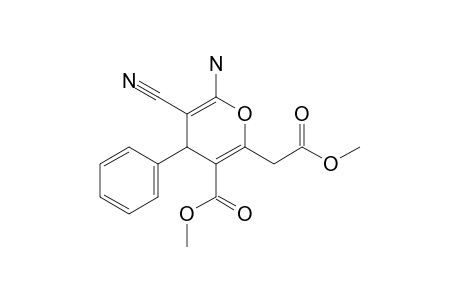 6-Amino-5-cyano-2-(2-keto-2-methoxy-ethyl)-4-phenyl-4H-pyran-3-carboxylic acid methyl ester