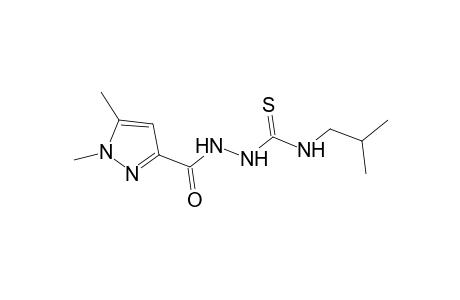 2-[(1,5-dimethyl-1H-pyrazol-3-yl)carbonyl]-N-isobutylhydrazinecarbothioamide