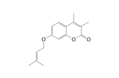 3,4-dimethyl-7-[(3-methyl-2-butenyl)oxy]-2H-chromen-2-one