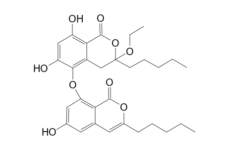 8'-O-Ethyl-.beta.-Alectoronic Acid