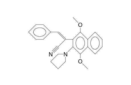 (E,Z)-1,4-Dimethoxy.alpha.-(phenylmethylene)-3-(1-pyrrolidinyl)-2-naphthalene-acetonitrile