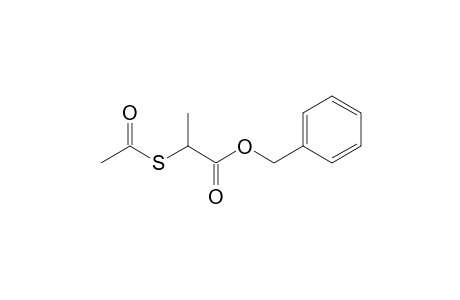 Propionic acid, 2-mercapto-, benzyl ester, acetate