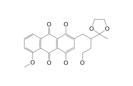 2-[2'-(2-Hydroxyethyl)-3'-ethylenedioxybutyl]-5-methoxy-1,4-dihydroxyanthraquinone