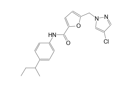 N-(4-sec-butylphenyl)-5-[(4-chloro-1H-pyrazol-1-yl)methyl]-2-furamide