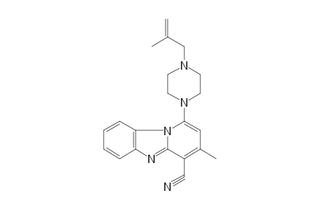 3-methyl-1-[4-(2-methyl-2-propenyl)-1-piperazinyl]pyrido[1,2-a]benzimidazole-4-carbonitrile