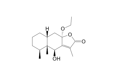 (4S*,4aR*,5S*,8aR*,9aR*)-9a-Ethoxy-4a,5,6,7,8,8a,9,9a-octahydro-4-hydroxy-3,4a,5-trimethylnaphtho[2,3-b]furan-2(4H)-one