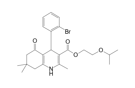 2-isopropoxyethyl 4-(2-bromophenyl)-2,7,7-trimethyl-5-oxo-1,4,6,8-tetrahydroquinoline-3-carboxylate