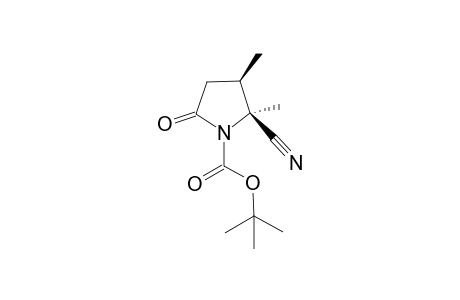 (2S,3R)-2-cyano-5-keto-2,3-dimethyl-pyrrolidine-1-carboxylic acid tert-butyl ester