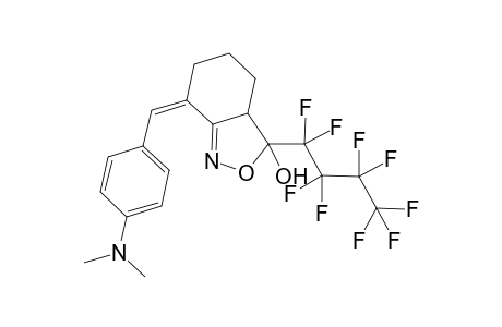 7-[4'-(N,N-Dimethylamino)benzylidene]-3,3a,4,5,6,7-hexahydro-3-(perfluorobutyl)-1,2-benz-isoxazol-3-ol