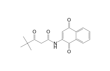 Pentanamide, N-(1,4-dihydro-1,4-dioxo-2-naphthalenyl)-4,4-dimethyl-3-oxo-