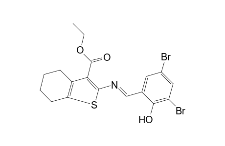 2-[(3,5-dibromosalicylidene)amino]-4,5,6,7-tetrahydrobenzo[b]thiophene-3-carboxylic acid, ethyl ester