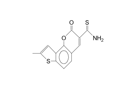 8-Methyl-2-oxo-2H-thieno(2,3-H)(1)-benzopyran-3-thiocarboxamide