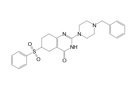 2-(4-Benzylpiperazin-1-yl)-6-(phenylsulfonyl)-5,6,7,8-tetrahydro-3H-quinazolin-4-one