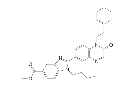 1-Butyl-2-[1-(2-cyclohex-1-enyl-ethyl)-2-oxo-1,2-dihydroquinoxalin-6-yl]-1H-benzoimidazole-5-carboxylic acid methyl ester