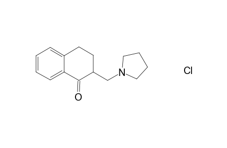 2-(pyrrolidin-1-ium-1-ylmethyl)-3,4-dihydro-2H-naphthalen-1-one chloride