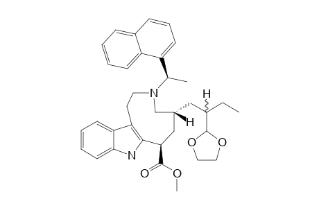 (5R,7R)-Methyl-3-[(1R)-(1-naphthyl)ethyl]-1,2,3,4,5,6,7,8-octahydro-5-[2-xi.-(1,3-dioxolan-2-yl)-1-butyl]azonino[6,7b]indole-7-carboxylate