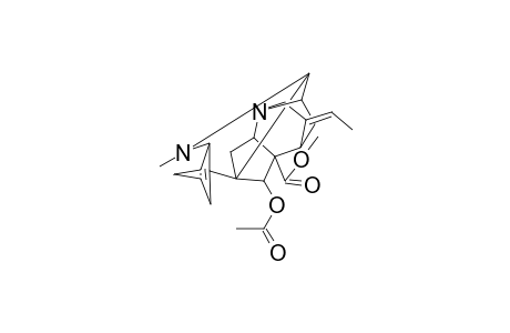 Ajmalan-16-carboxylic acid, 17-(acetyloxy)-19,20-didehydro-, methyl ester, (2.alpha.,16R,17S,19E)-