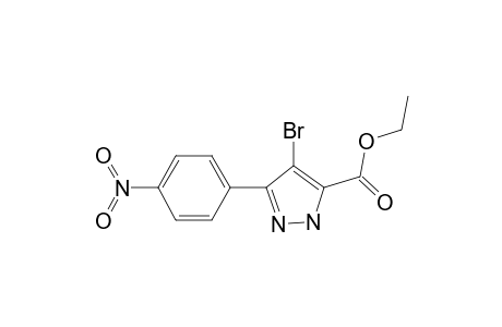 Ethyl 5-[p-nitrophenyl]-4-bromopyrazole-3-carboxylate