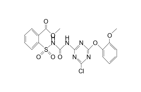 Benzoic acid, 2-[[[[[4-chloro-6-(2-methoxyphenoxy)-1,3,5-triazin-2-yl]amino]carbonyl]amino]sulfonyl]-, methyl ester