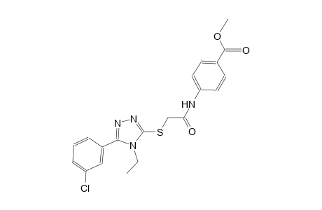 methyl 4-[({[5-(3-chlorophenyl)-4-ethyl-4H-1,2,4-triazol-3-yl]sulfanyl}acetyl)amino]benzoate