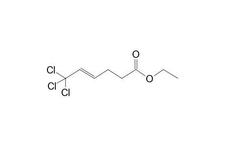 4-Hexenoic acid, 6,6,6-trichloro-, ethyl ester, (E)-