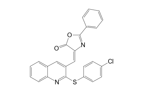 5(4H)-Oxazolone, 4-[[2-[(4-chlorophenyl)thio]-3-quinolinyl]methylidene]-2-phenyl-