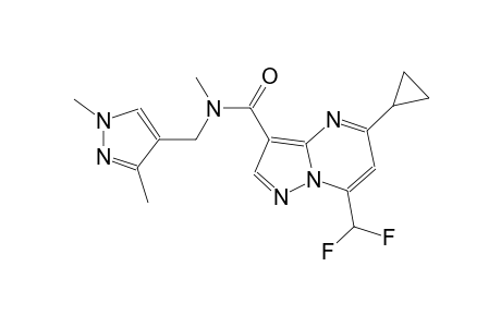 5-cyclopropyl-7-(difluoromethyl)-N-[(1,3-dimethyl-1H-pyrazol-4-yl)methyl]-N-methylpyrazolo[1,5-a]pyrimidine-3-carboxamide