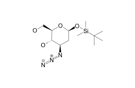 3-Azido-2,3-dideoxy-1-O-(tert-butyldimethylsilyl)-beta-D-arabino-hexopyranose