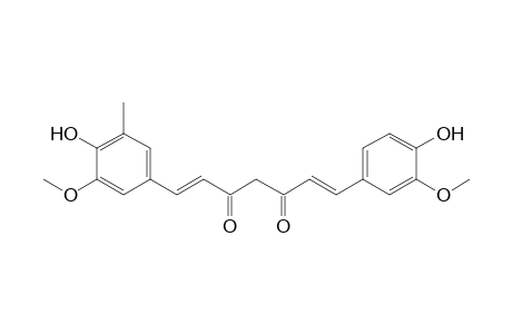 1,7-bis(5'-methyl-4'-hydroxy-3'-methoxyphenyl)-1,6-heptadiene-3,5-dione