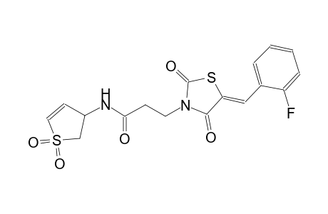3-thiazolidinepropanamide, N-(2,3-dihydro-1,1-dioxido-3-thienyl)-5-[(2-fluorophenyl)methylene]-2,4-dioxo-, (5Z)-